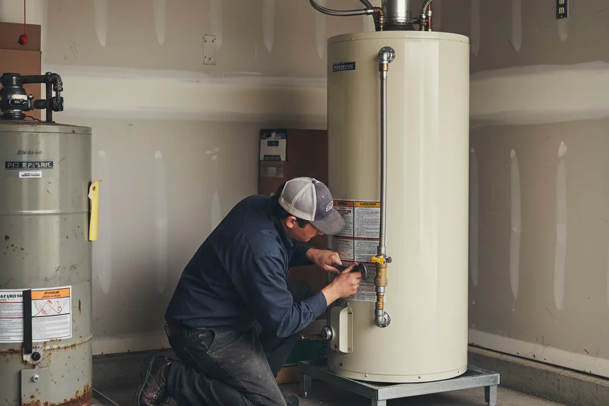 Water heater and shutoff valve replacement in Burleson